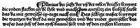 Aus dem "Hortus Sanitatis" des Johannes Wonnecke, gen. von Cube. Deutsche Ausgabe Mainz 1485, Kap. 416