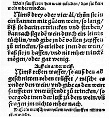 Johann Jacob Wecker: Ein nutzliches Bchlein von mancherley knstlichen wassern / len vnnd weinen Basel 1569, S. 132/33