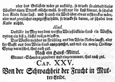  Aus: David Friedel: Expediter und Bewhrter Medicus. Leipzig und Rostock 1726, S. 1105