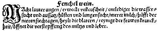 Aus: Von Speisen, Natrlichen und Kreuterwein Aller Verstand, Frankfurt 1531