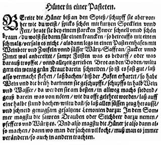 Rezept der Anna Wecker, Ausgabe von 1598